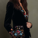 Philippa | Spalvingas gėlių siuvinėtas švarkas