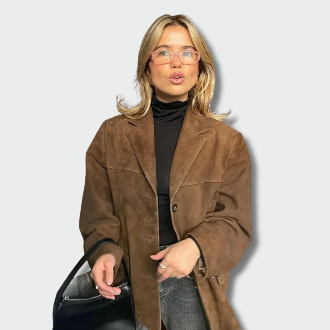 Laima™ – Rudas zomšinis trenchas rudeniui