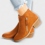 Karina - Bottes en daim à talon large