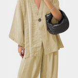 Eli | Oversize komplektas su V formos topu