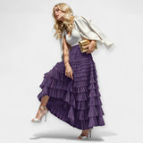 Vesta™ - Elegantiška Tūrinė Sijonas su Tiulio Dekoratyvine Detale