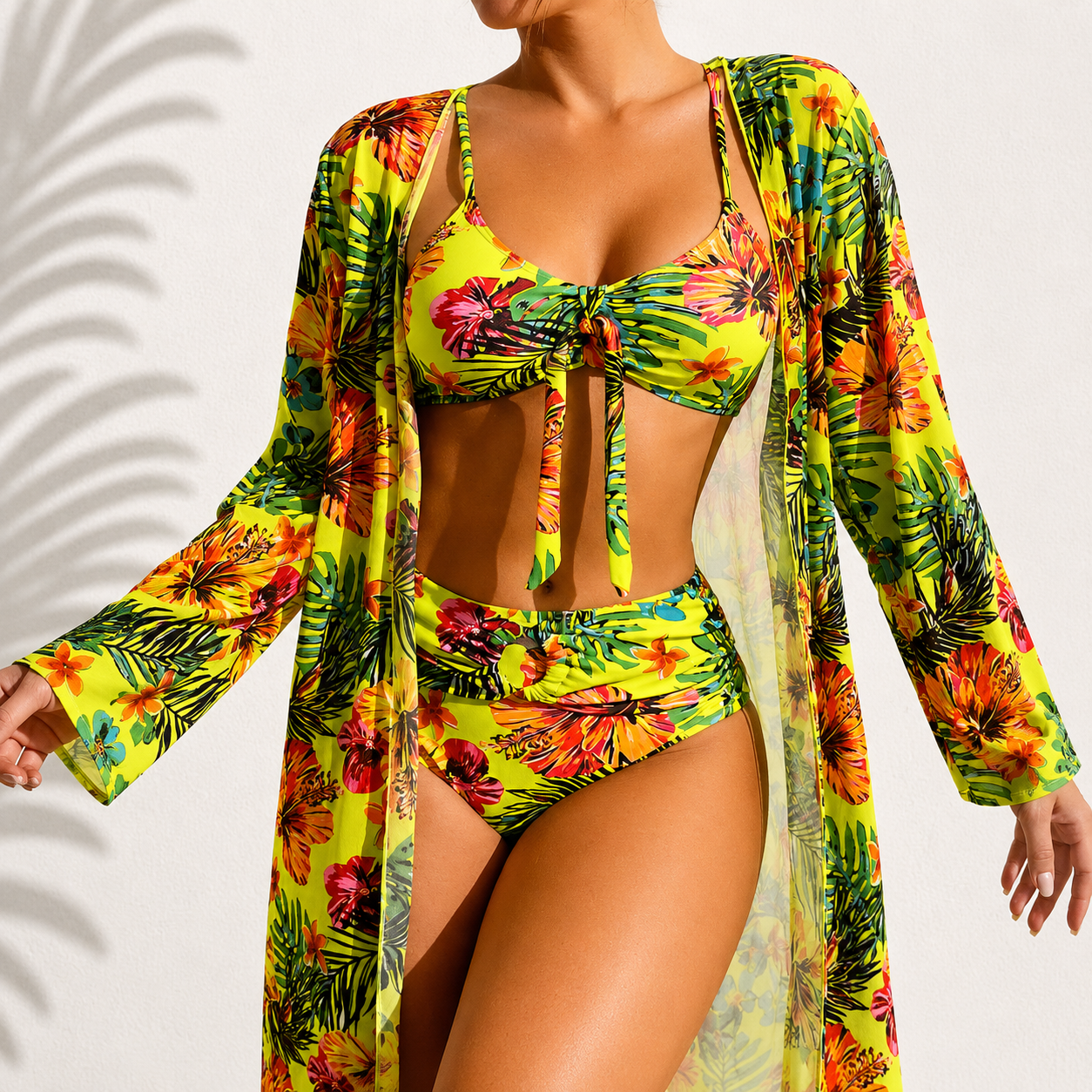 DELACROIX | Elegantiškas Tropinis Marie Bikini 3 Dalių