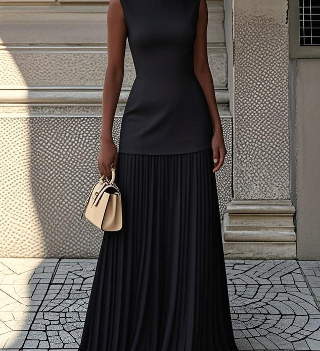 Shayla | Plisuotas Maxi Suknelė