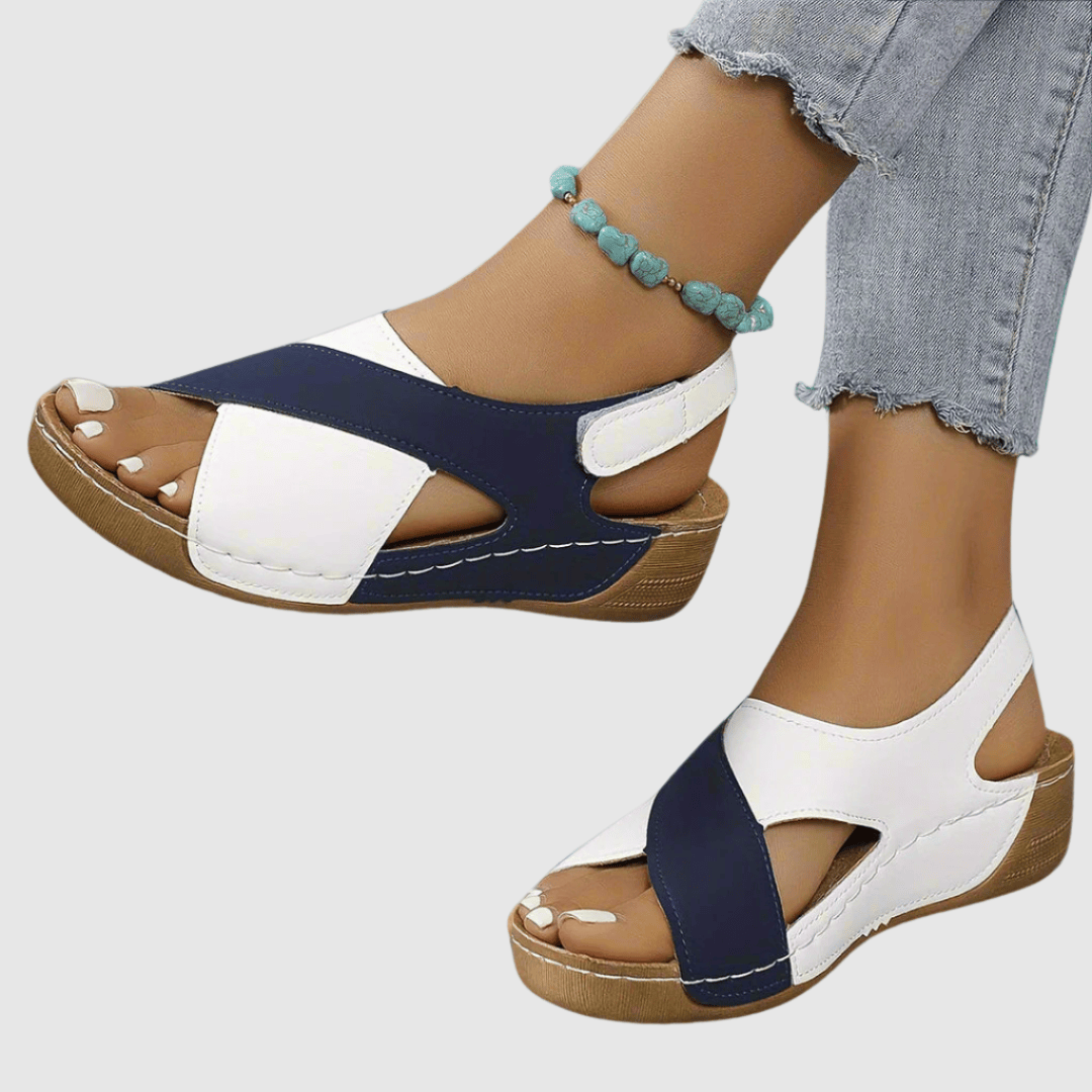 Rūta™ | Dvispalvės odinės sandalos