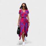 Rožinis Lirio Suknelė - Boho Chic Stilius