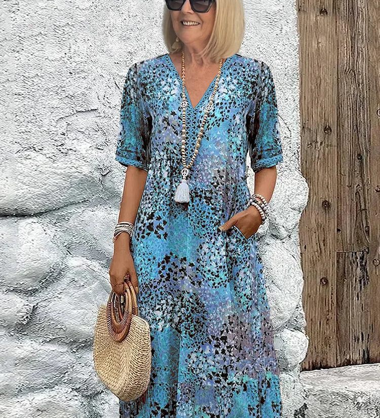 Lia | Moteriška Midi Suknelė Iš Lengvos Medžiagos