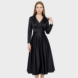 Laura - Elegantiškas ilgomis rankovėmis midi suknelė