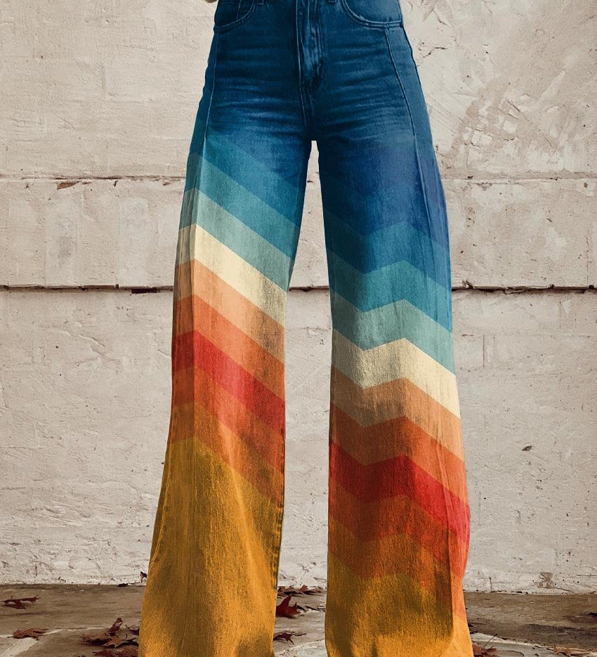 Ramunė™ | Retro zigzago kelnės